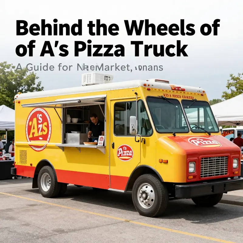 A’s Pizza Truck parked in Newmarket, Ontario, ready to serve delicious pizzas to the local community.