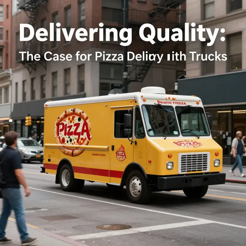 A pizza delivery truck showcasing its capacity to handle multiple orders efficiently.