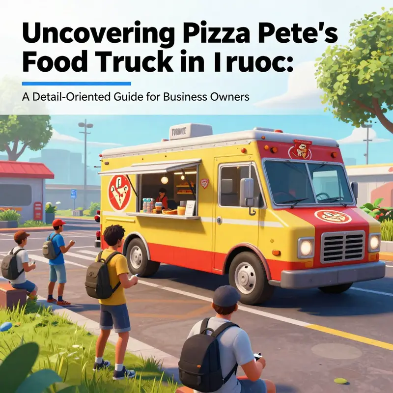 A colorful scene featuring Pizza Pete's Food Truck in Fortnite, with players actively participating in the game.