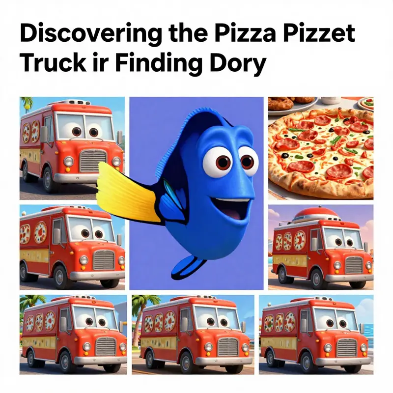 The subtle yet memorable cameo of the Pizza Planet truck in *Finding Dory*.