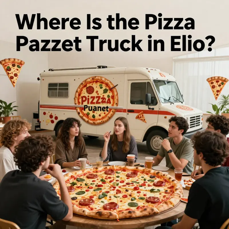 The vibrant film set of *Elio*, missing the iconic Pizza Planet Truck.