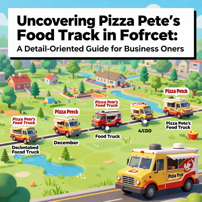Pizza Pete’s Food Truck marked on the Fortnite map, showcasing its strategic location.