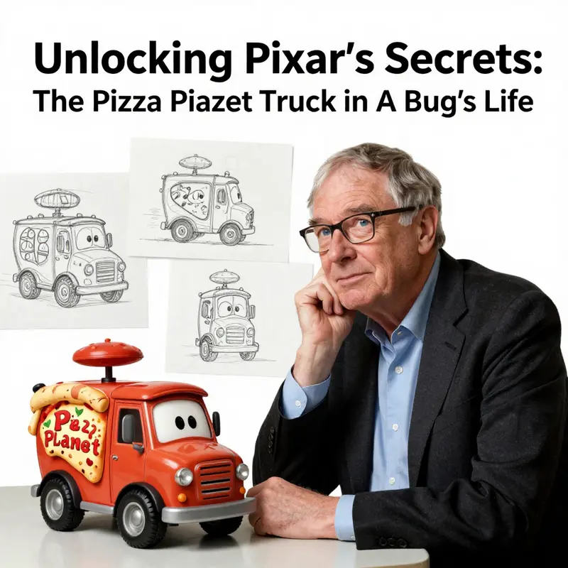 The iconic Pizza Planet truck fleetingly appears in A Bug’s Life, showcasing Pixar’s attention to detail.