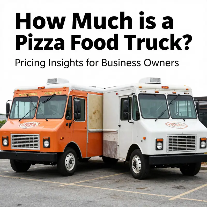An overview of diverse pizza food trucks representing various price ranges and features.