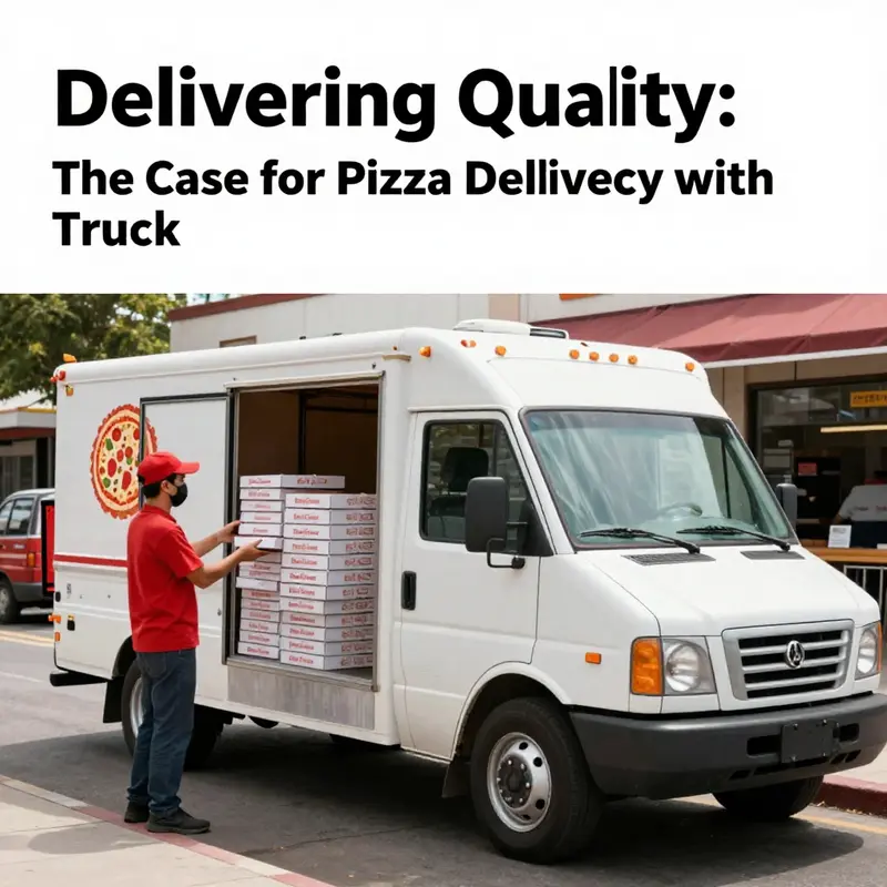 A pizza delivery truck showcasing its capacity to handle multiple orders efficiently.