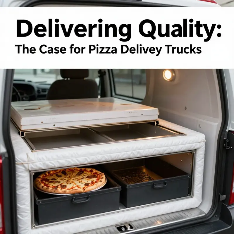 A pizza delivery truck showcasing its capacity to handle multiple orders efficiently.