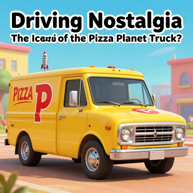 The distinctive design features of the Pizza Planet Truck that make it iconic and memorable.