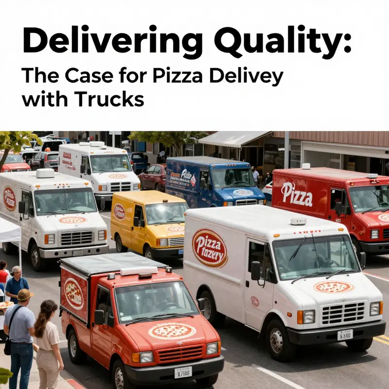 A pizza delivery truck showcasing its capacity to handle multiple orders efficiently.