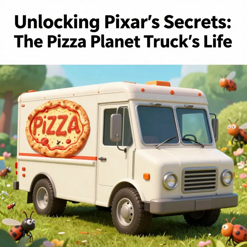 The iconic Pizza Planet truck fleetingly appears in A Bug’s Life, showcasing Pixar’s attention to detail.