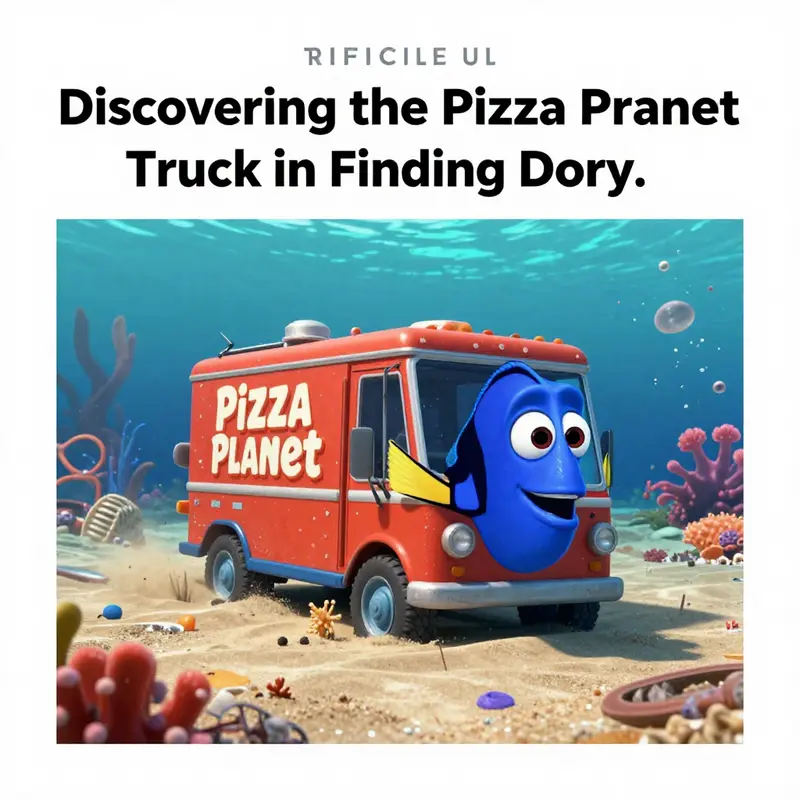 The subtle yet memorable cameo of the Pizza Planet truck in *Finding Dory*.