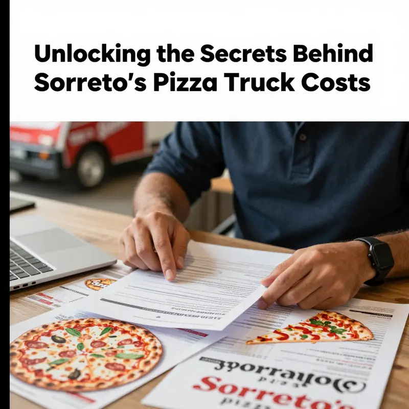 A vibrant Sorrento’s Pizza Truck ready for service at a bustling food truck event.