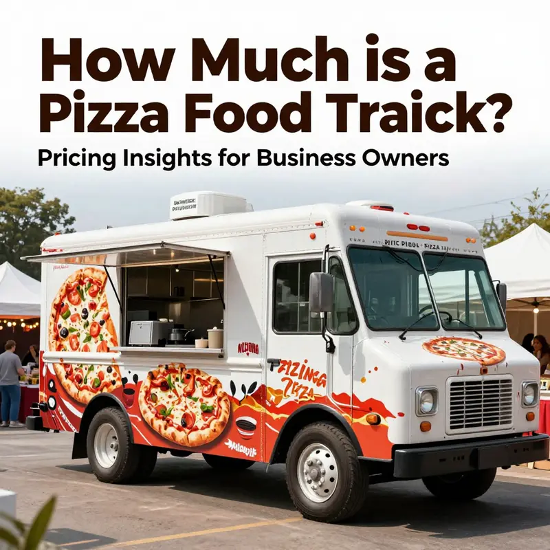 An overview of diverse pizza food trucks representing various price ranges and features.