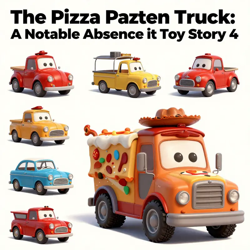 Analyzing the absence of the Pizza Planet Truck in Toy Story 4’s colorful environment.