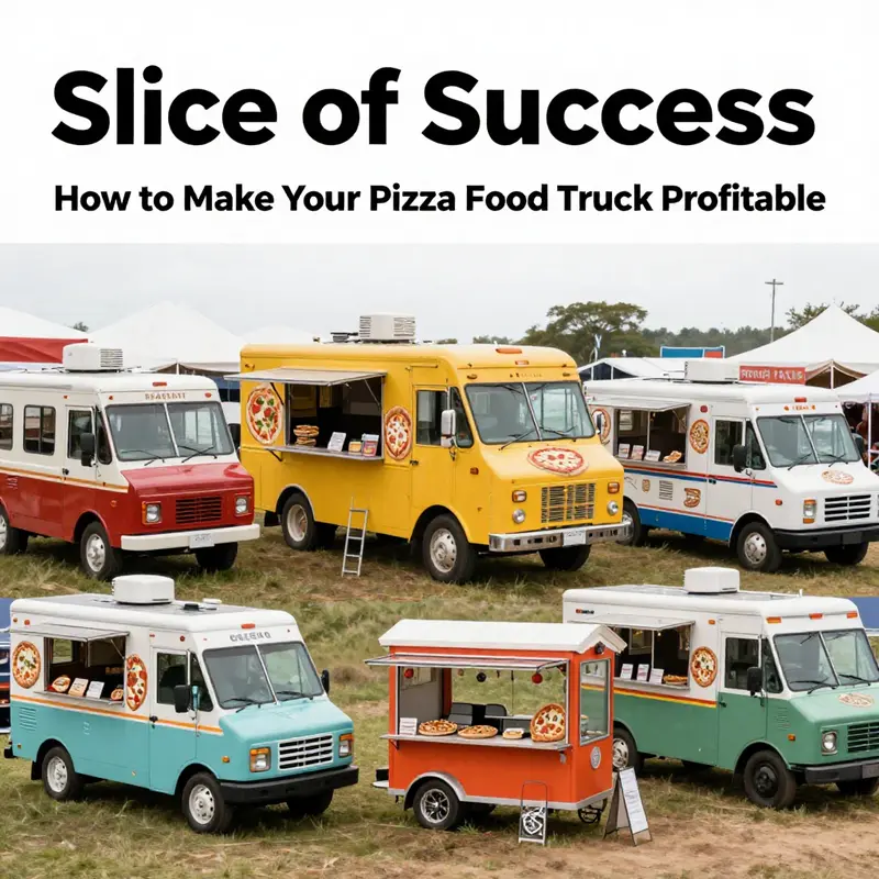 Busy pizza food truck serving delighted customers, illustrating the importance of location and operational efficiency.
