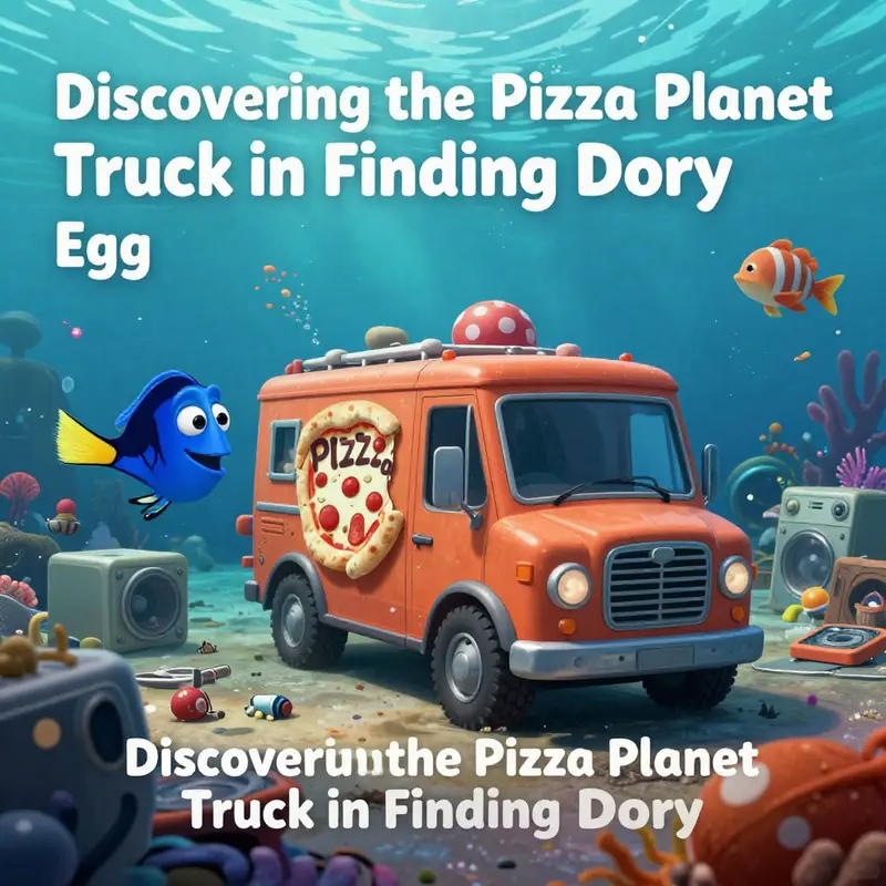 The subtle yet memorable cameo of the Pizza Planet truck in *Finding Dory*.