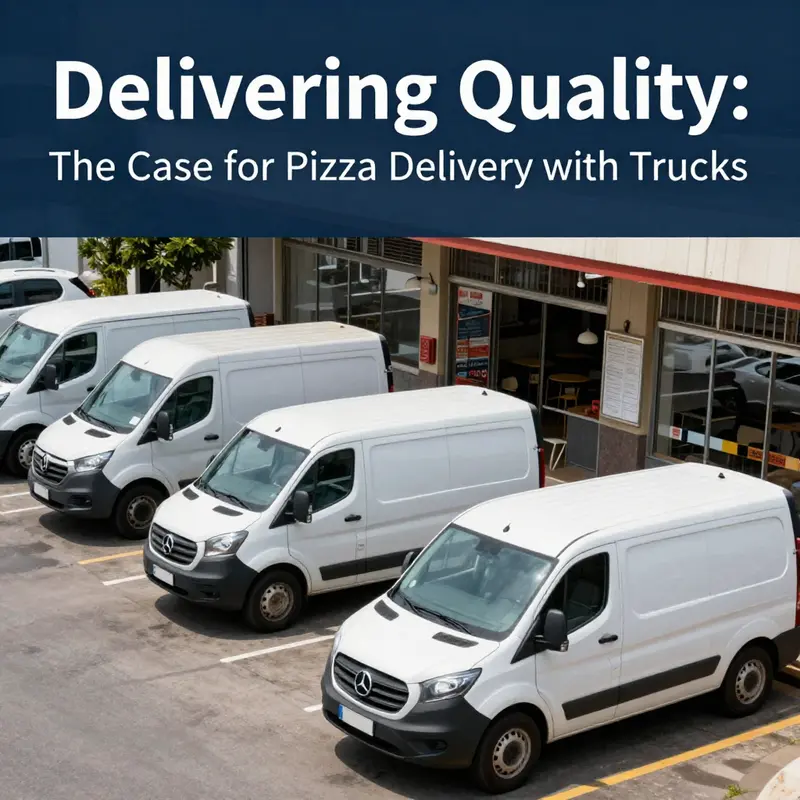 A pizza delivery truck showcasing its capacity to handle multiple orders efficiently.