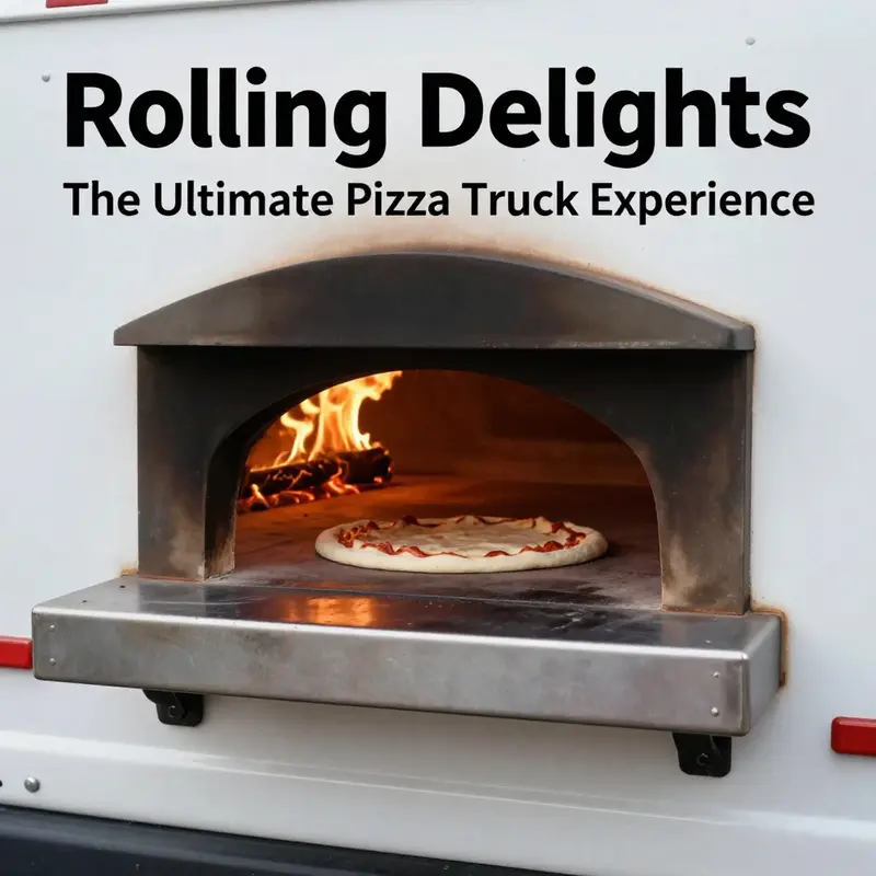 Operational excellence on display at a local food event featuring a colorful pizza truck.
