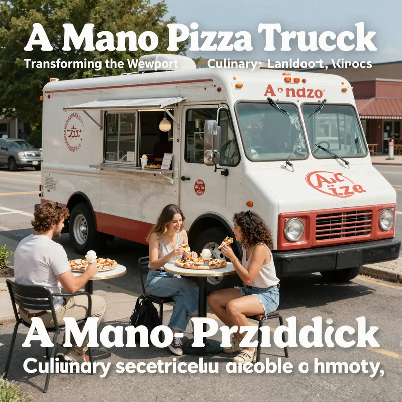 A Mano Pizza Truck offering delicious pizza and gelato in picturesque Newport.