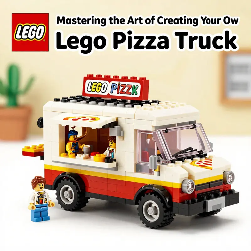 Setting the sturdy base for your LEGO pizza truck ensures a solid framework for creativity.