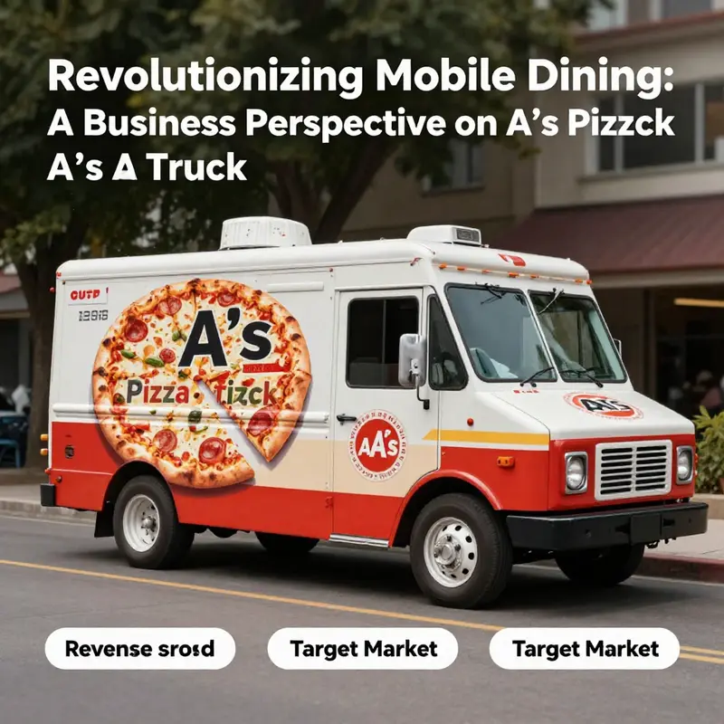 A bustling scene at A’s Pizza Truck during peak hours, highlighting its strategic operational timing.