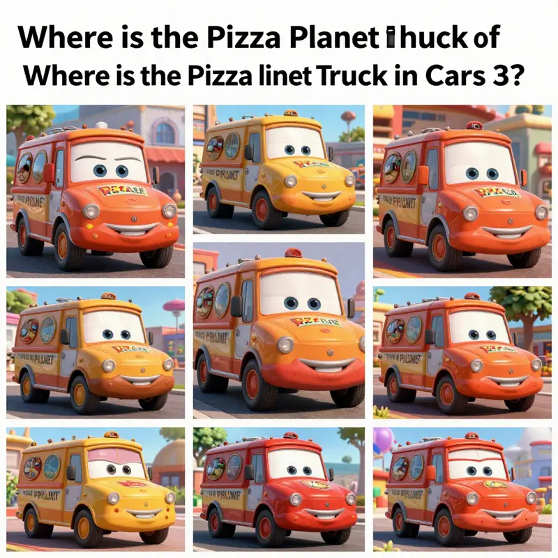 A racing scene from ‘Cars 3’ highlighting the absence of the Pizza Planet Truck.