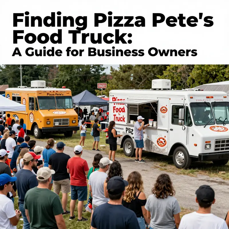 A vibrant outdoor setting with multiple pizza food trucks serving a cheerful crowd.