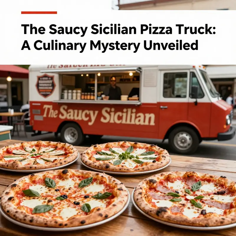 Beautifully arranged Sicilian pizzas in a cozy restaurant setting.