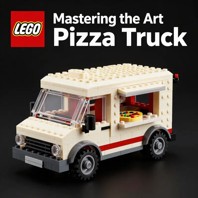 Setting the sturdy base for your LEGO pizza truck ensures a solid framework for creativity.