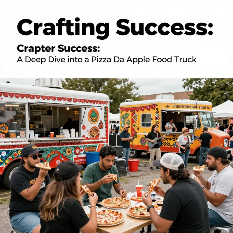 The ‘Pizza Da Apple’ food truck, a vibrant hub of culinary excitement at community events.