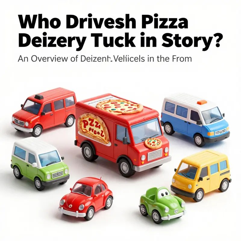 A collection of delivery vehicles showcasing the vibrant and playful design elements from Toy Story.