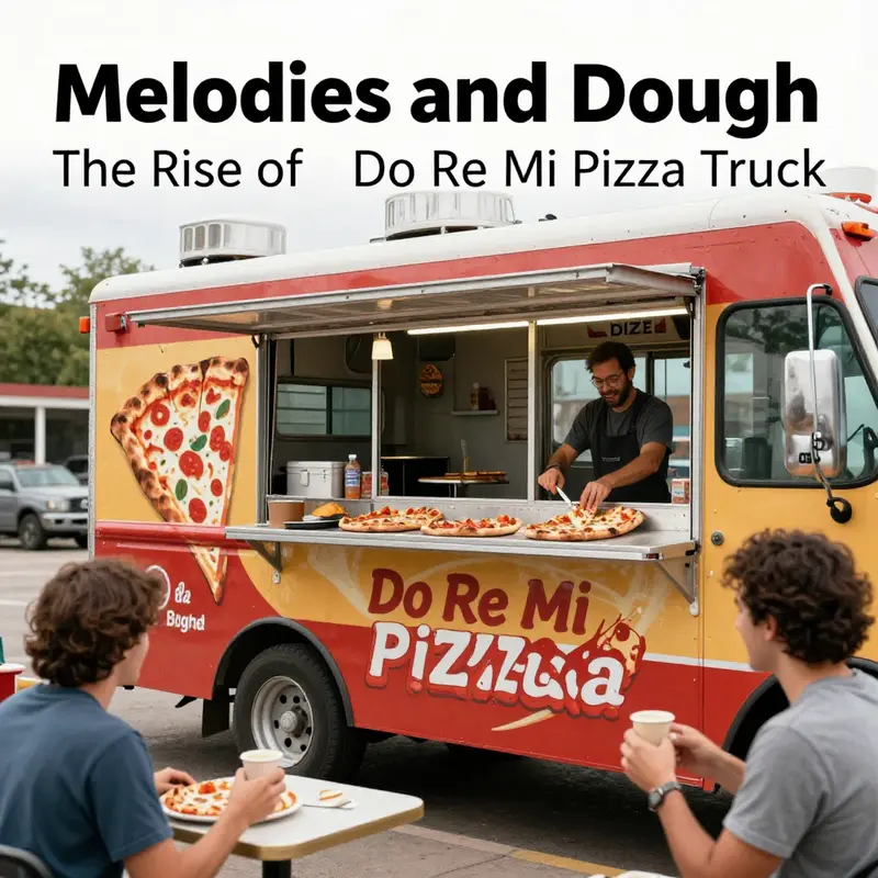 Do Re Mi Pizza Truck serving delicious pizzas at a community event.