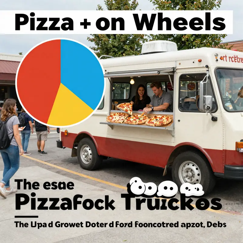 Pizza food trucks attract urban crowds with their vibrant presence.