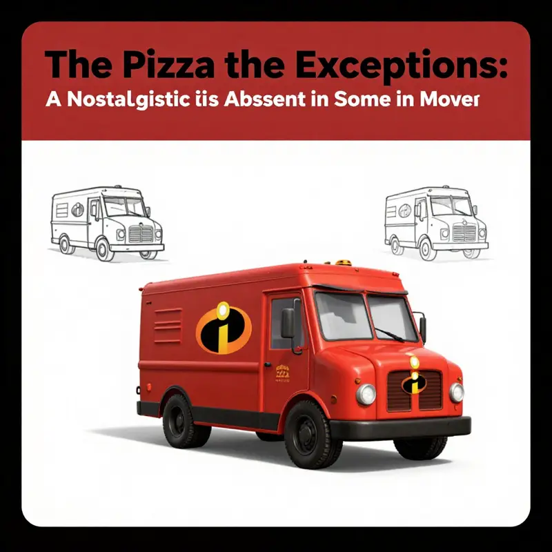 The Pizza Planet Truck featured in key Pixar movies, showcasing its status as a beloved Easter egg.