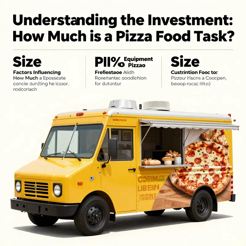 Diverse pizza food trucks illustrating the range of cost and style options for potential buyers.