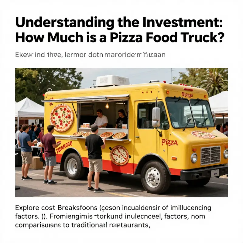 A colorful pizza food truck engaging customers at a community event, showcasing diverse pizza options.