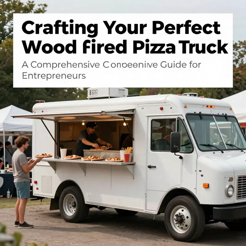 A mobile wood-fired pizza truck in action at an outdoor festival, capturing the essence of food entrepreneurship.