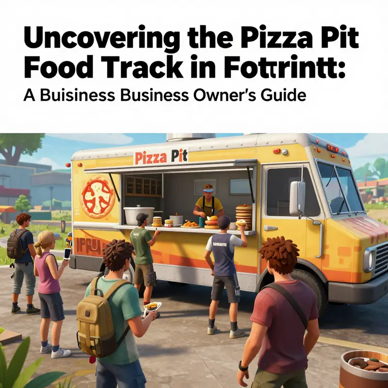 The Fortnite map highlighting the Pizza Pit food truck’s location near Sandy Shores.