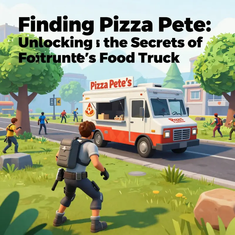 Map depicting the potential locations of Pizza Pete’s food truck within Fortnite’s dynamic environment.