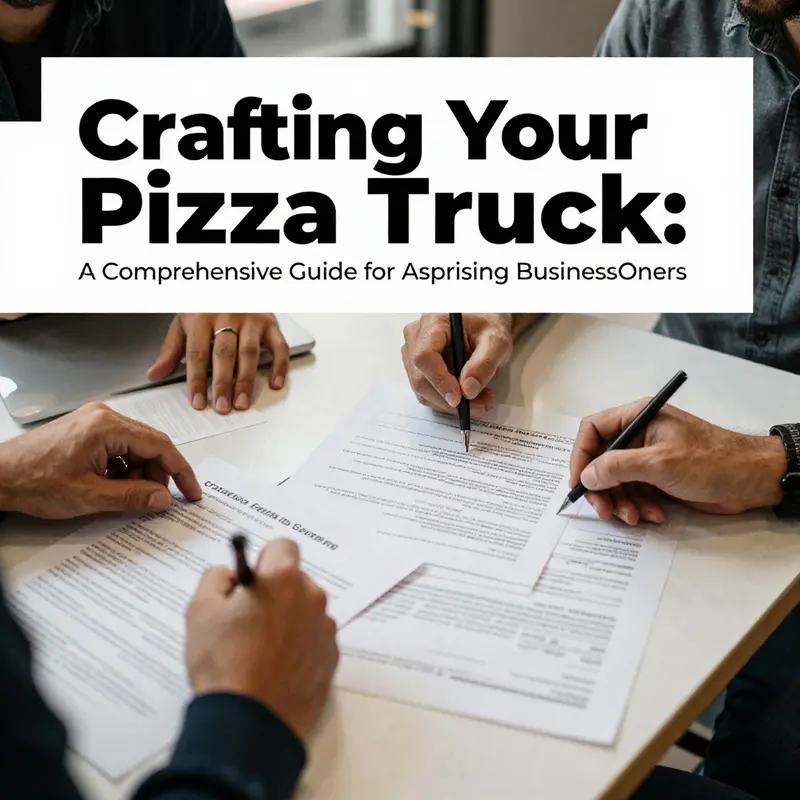 A lively pizza truck parked in an urban setting, emphasizing creativity and a unique offering.