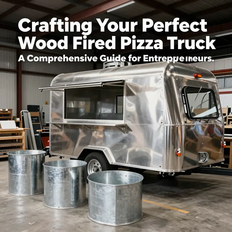 An inviting design of a wood-fired pizza truck, reflecting its unique identity and functional layout.