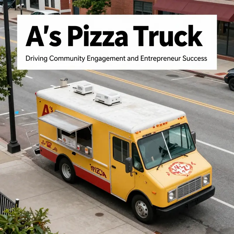 Crowds enjoy delicious pizzas from A’s Pizza Truck, showcasing effective customer engagement.