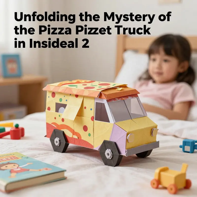 The origami version of the Pizza Planet truck featured in Inside Out 2, located charmingly beside Riley’s bed.