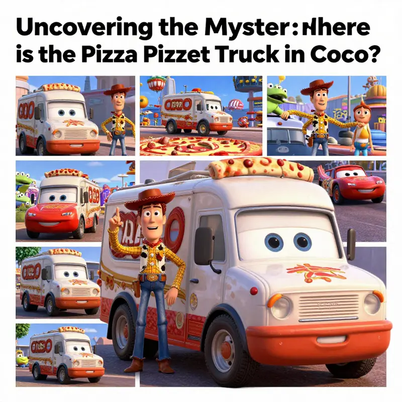 A vibrant scene from Coco highlighting the colorful environment where fans might have expected the Pizza Planet truck.