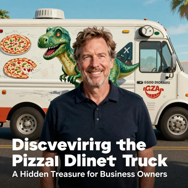 The Pizza Planet Truck subtly integrated into a stunning wilderness backdrop in *The Good Dinosaur*.