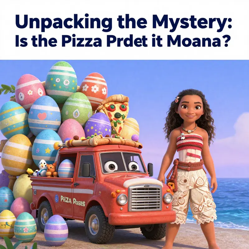 A vibrant scene of Moana’s world, highlighting its oceanic adventure without the Pizza Planet truck.