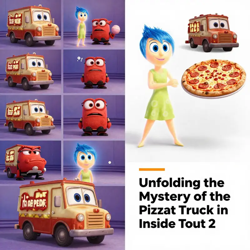 The origami version of the Pizza Planet truck featured in Inside Out 2, located charmingly beside Riley’s bed.