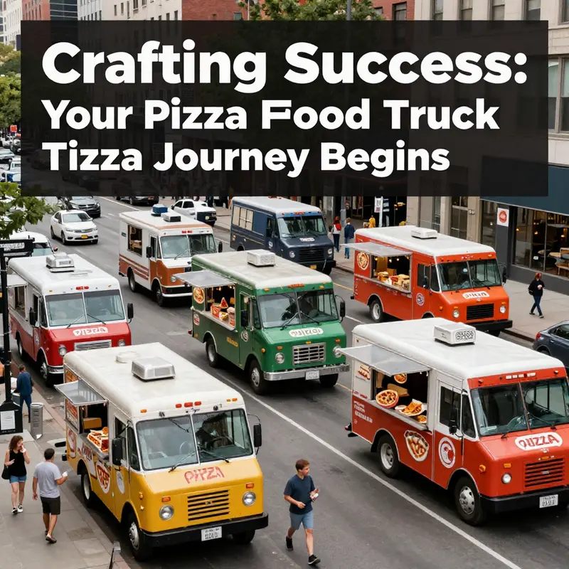 An array of pizza food trucks highlighting different types available for operators.