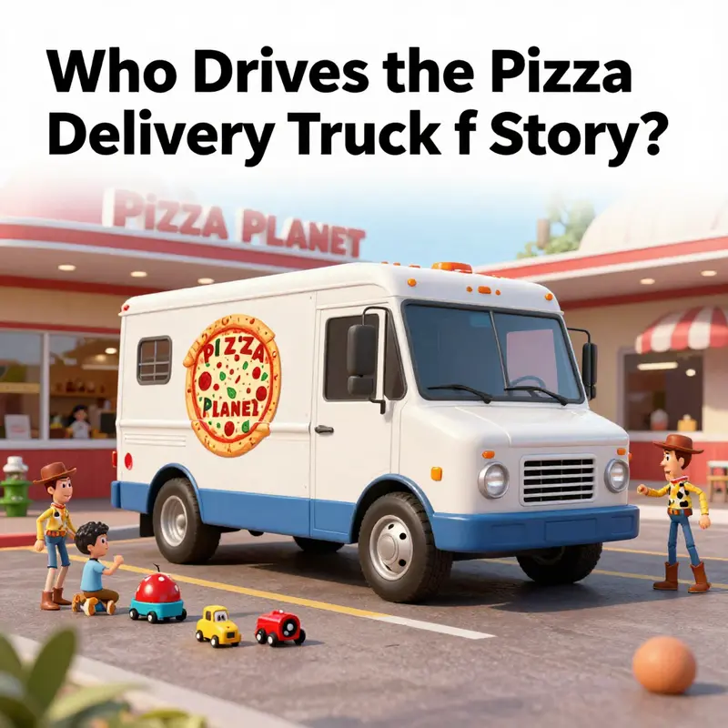 A collection of delivery vehicles showcasing the vibrant and playful design elements from Toy Story.