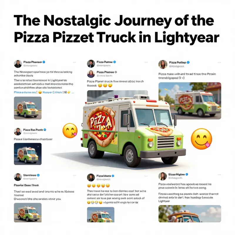 The Pizza Planet truck, a pivotal Easter egg in Lightyear, symbolizing brand cohesion.