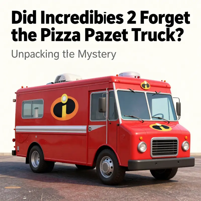 A dynamic moment in Incredibles 2 where the Pizza Planet truck plays a critical role in advancing the plot.